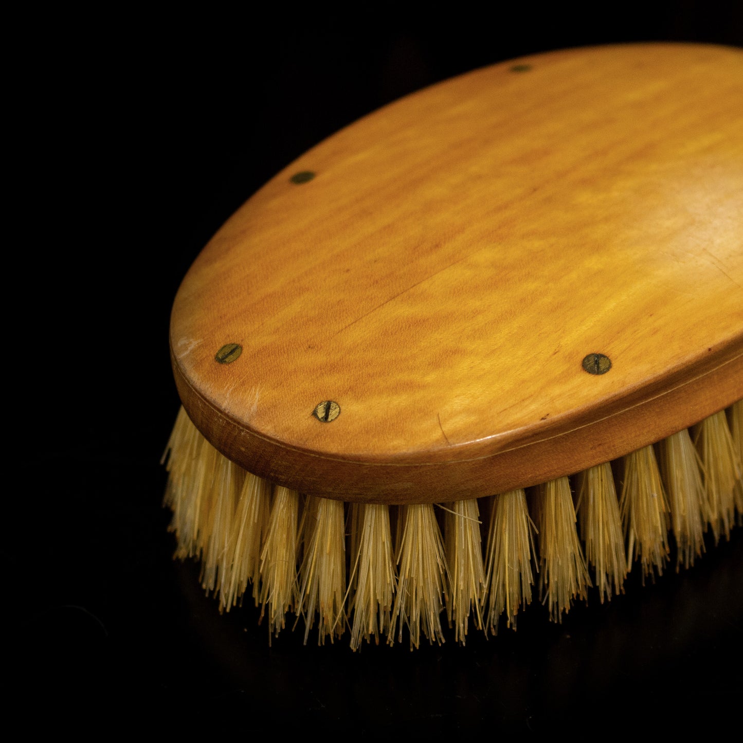 Vintage Clothes Brushes Set In A Leather Case / Pouch