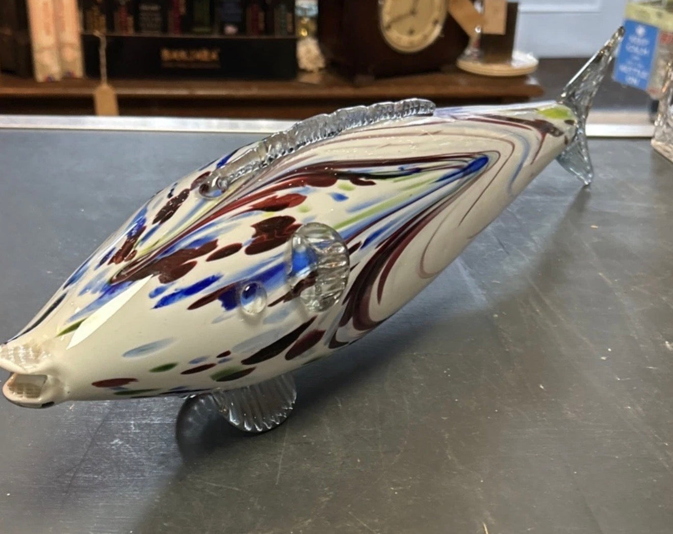 Vintage Murano Multicoloured Handblown Glass Fish