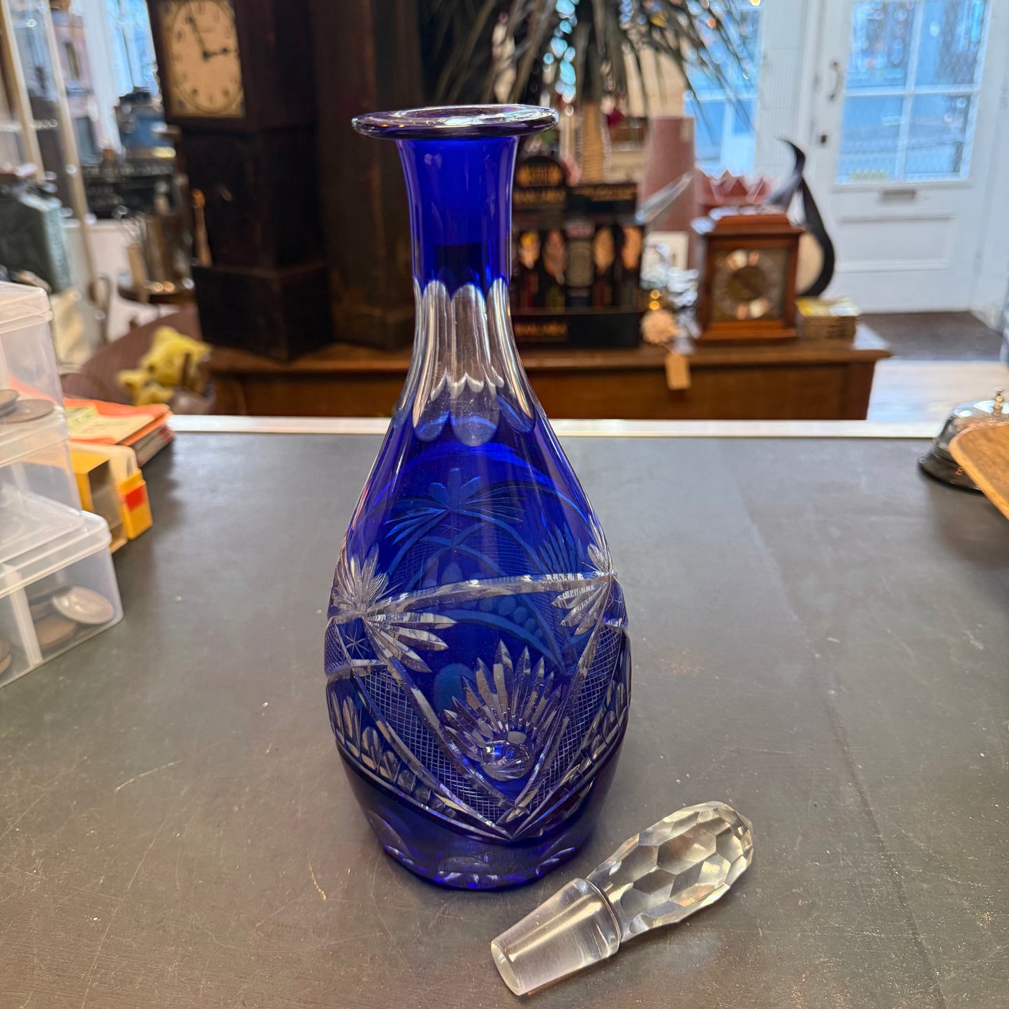 Blue Decorative Glass Decanter