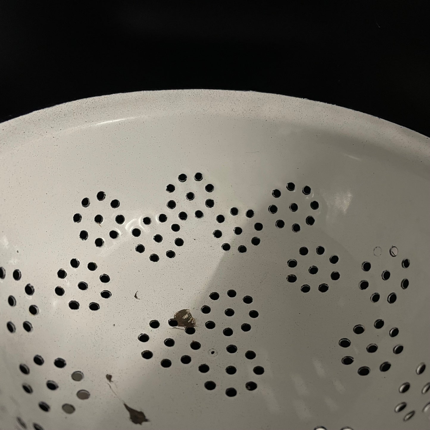 Vintage White / Blue Enamel Colander Polish Made