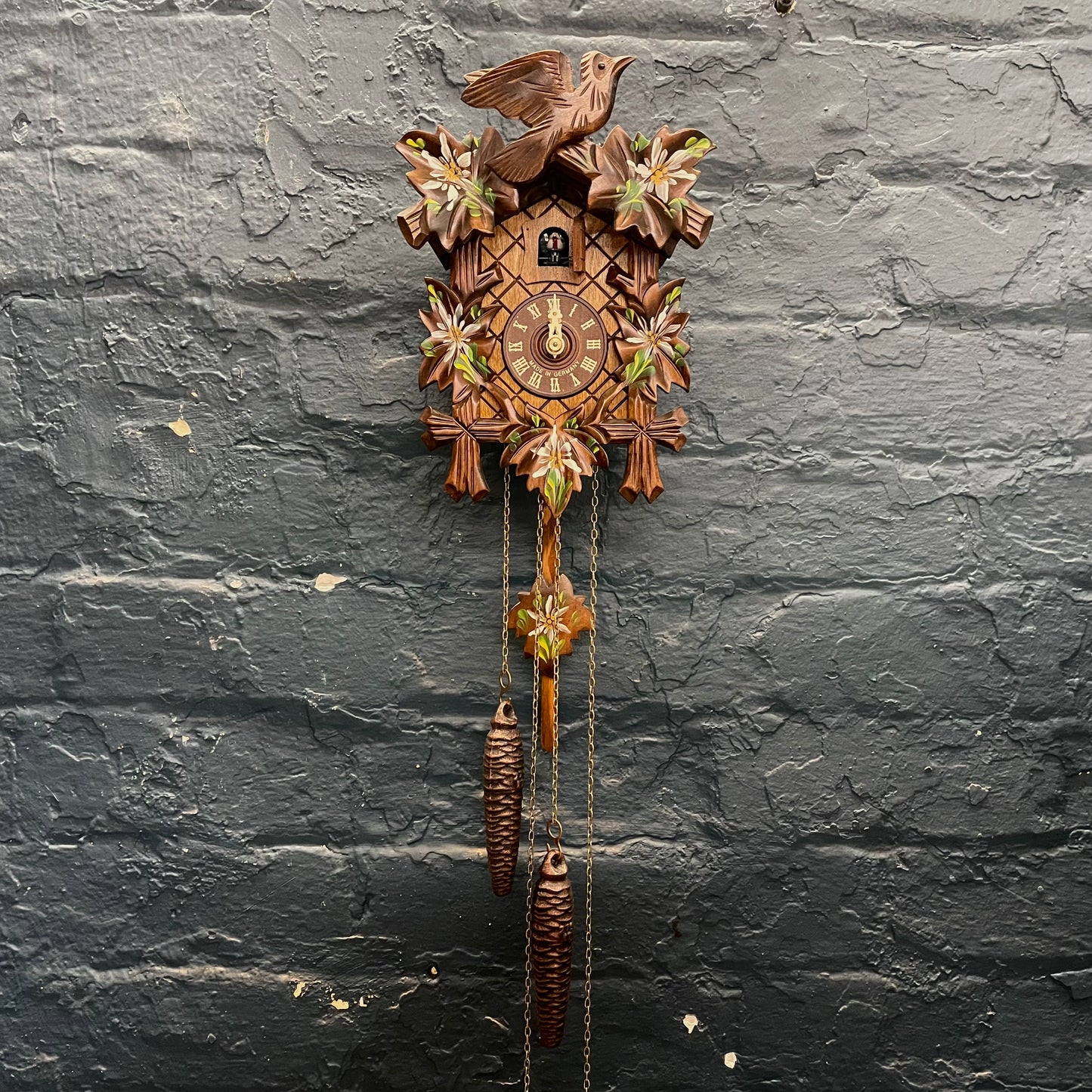 Vintage Mechanical 1 Day Black Forest Germany Cuckoo Clock