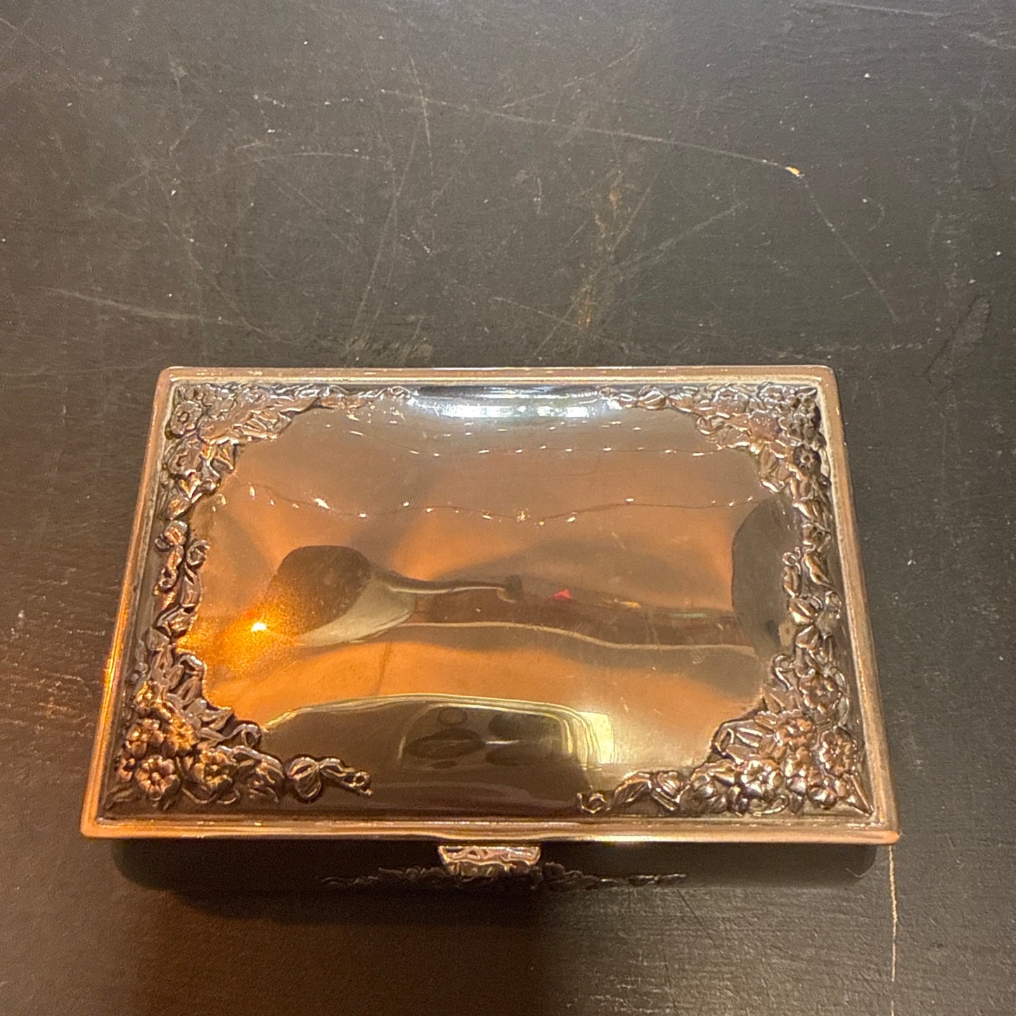 Sliver Coloured Trinket Box