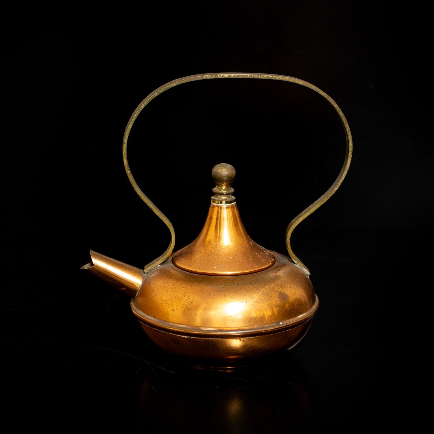 Vintage Miniature Copper / Brass Handled Kettle