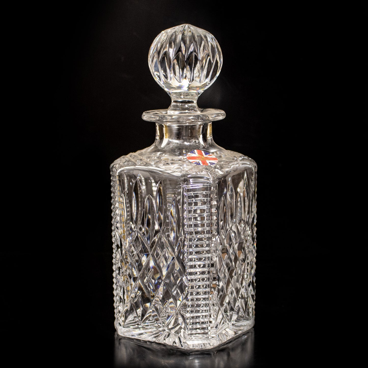 Brierley Hill Crystal Cut Glass Decanter British Made