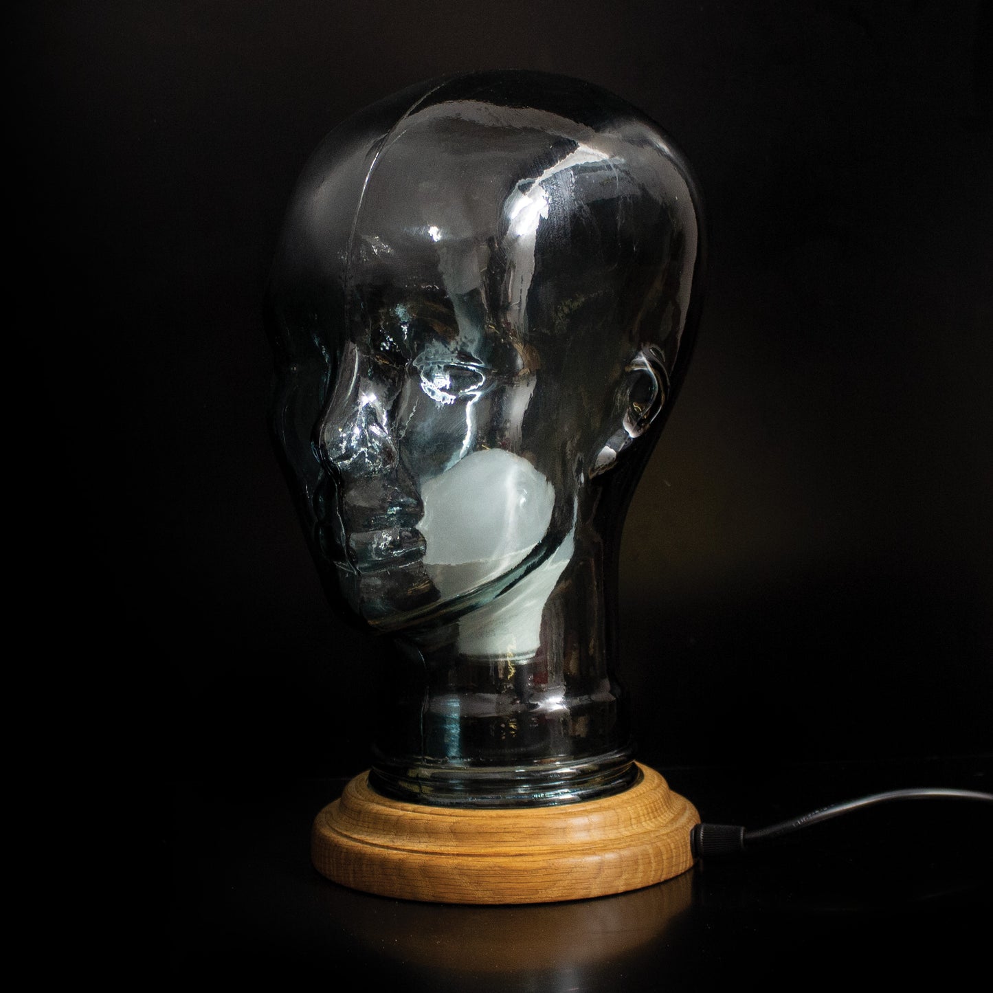 Colour Changing Glass Head Lamp