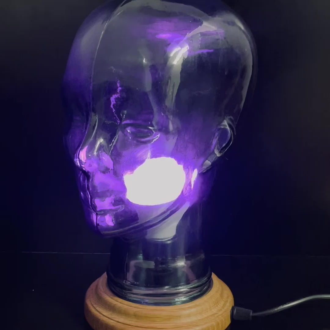 Colour Changing Glass Head Lamp