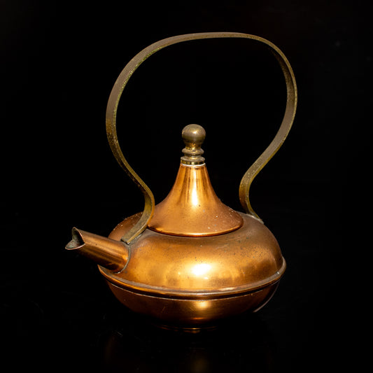 Vintage Miniature Copper / Brass Handled Kettle