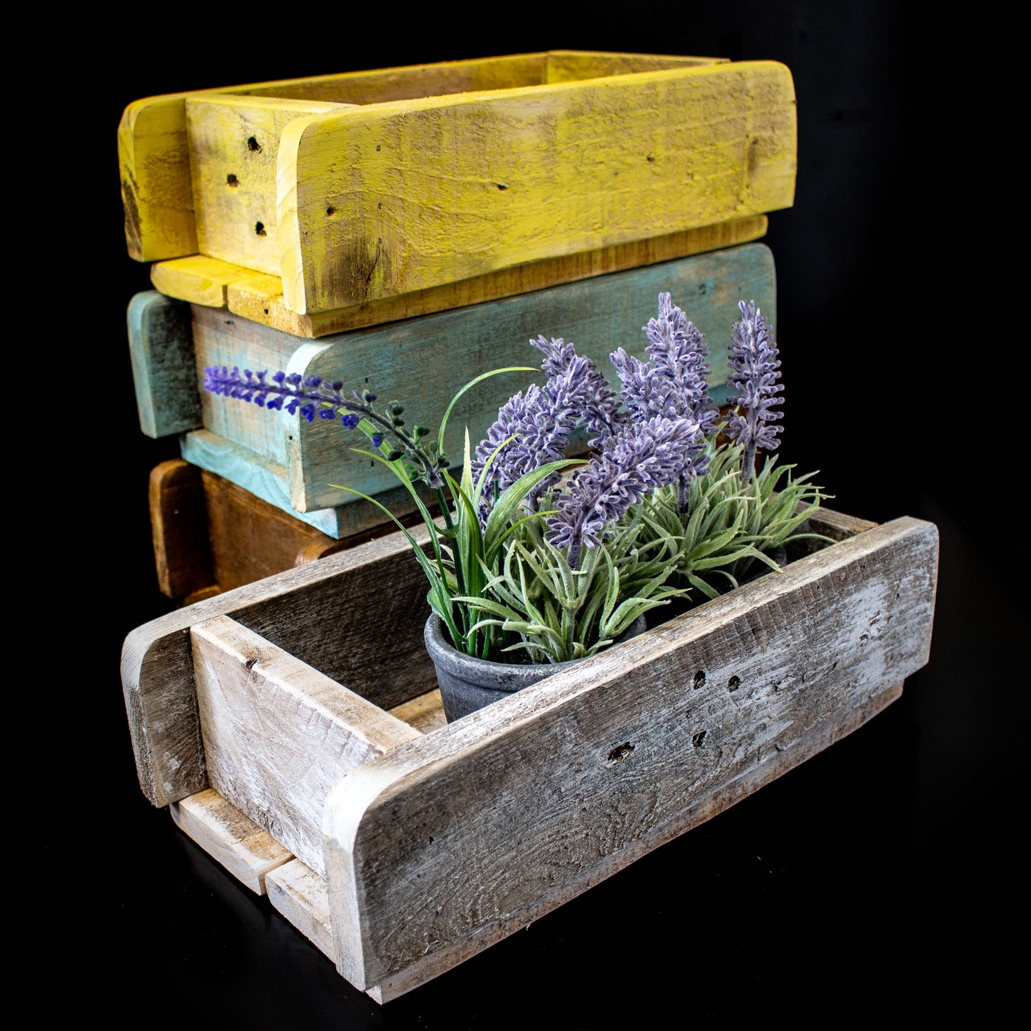 Reclaimed Wooden Rustic Brick Mould Storage Crate