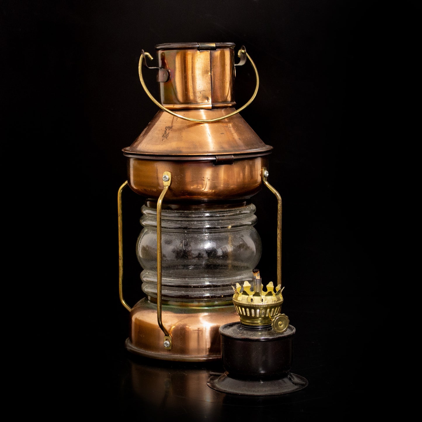 Vintage Style Copper / Brass Oil Lantern Lamp