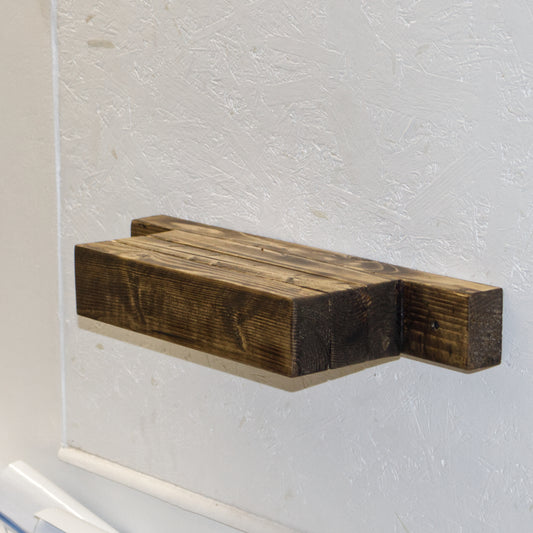 Handmade Rustic Chunky Wood Small Wall Shelf