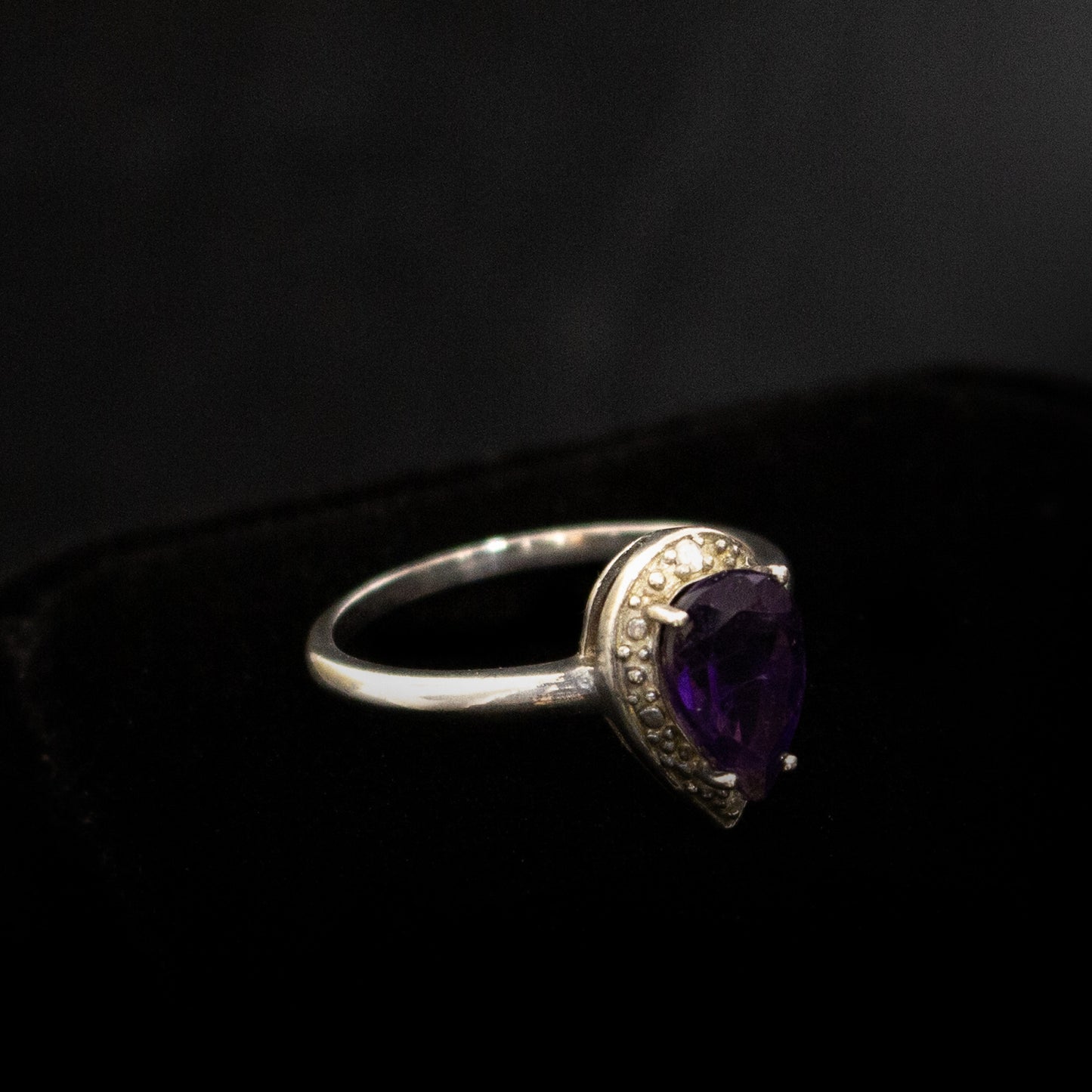 925 Silver Amethyst Ring Size L