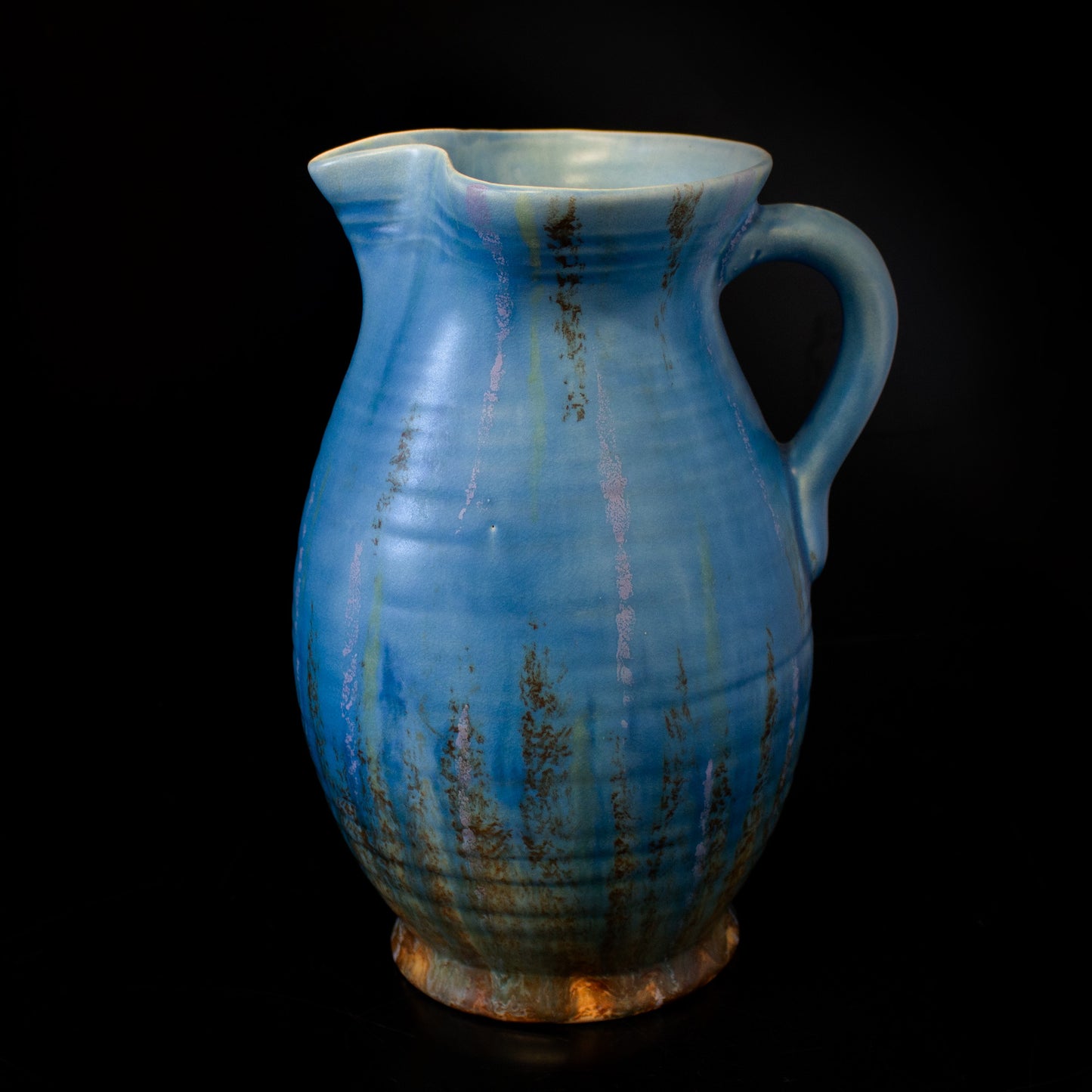 Vintage Blue Trentham Art Ware Pottery Jug