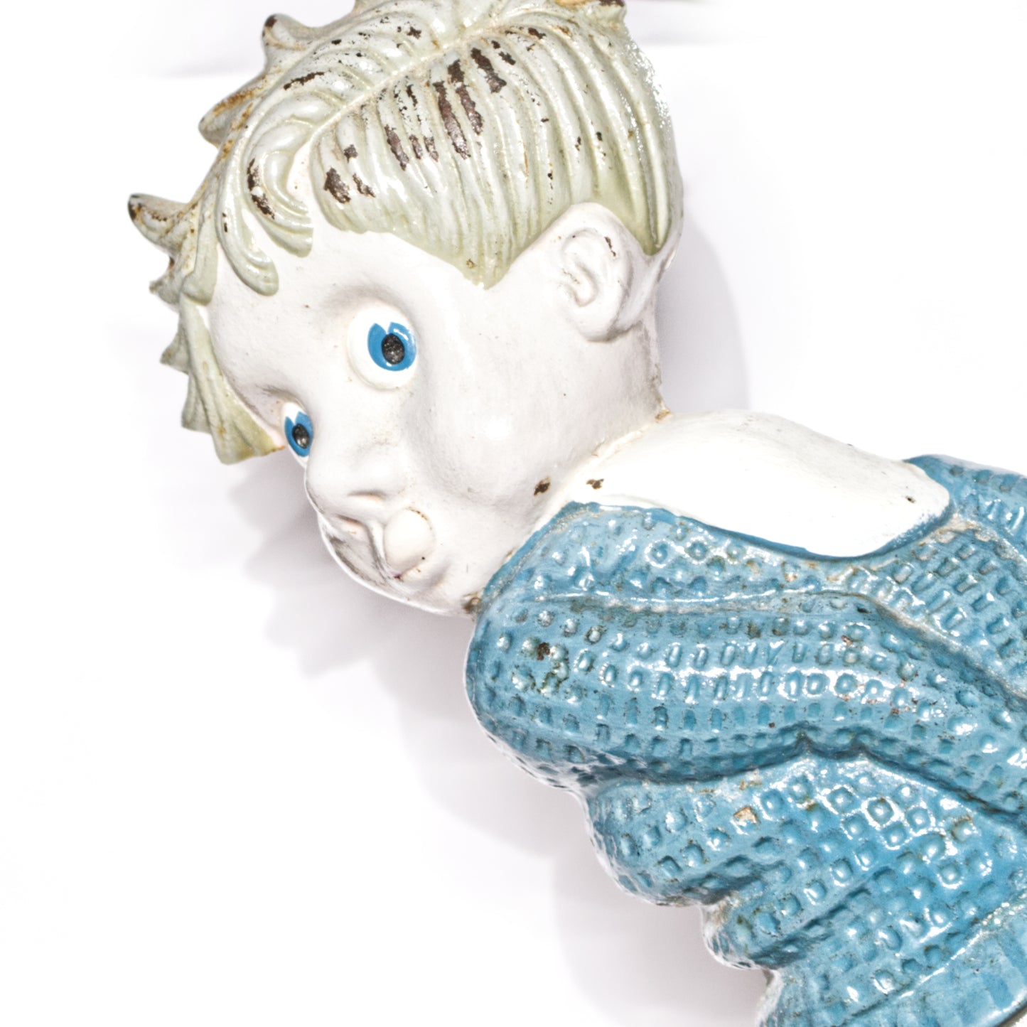 Vintage Cold Painted Cast Iron Novelty Door Stop